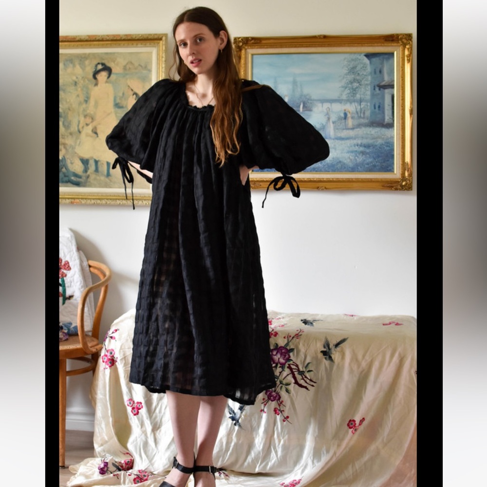 Black GINGHAM MADLYN DRESS